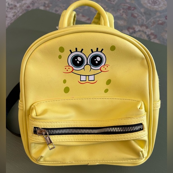 Spongebob SquarePants Mini Backpack Purse Yellow - Picture 1 of 11